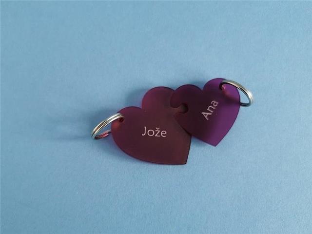 Plexi privjesak - srce