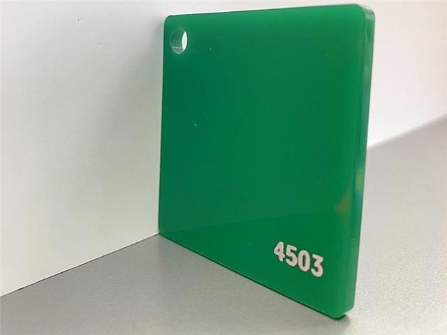 PLEKSI STEKLO, temno zelena 4503, deb: 3 mm