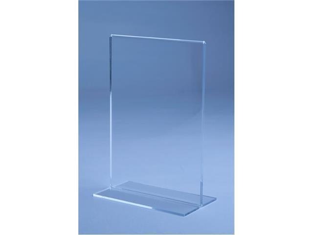 T - desktop stand - single sheet - acrylic (plexiglass)