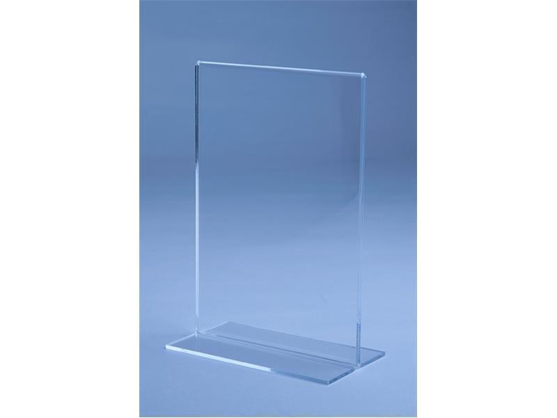 T - desktop stand - single sheet - acrylic (plexiglass)