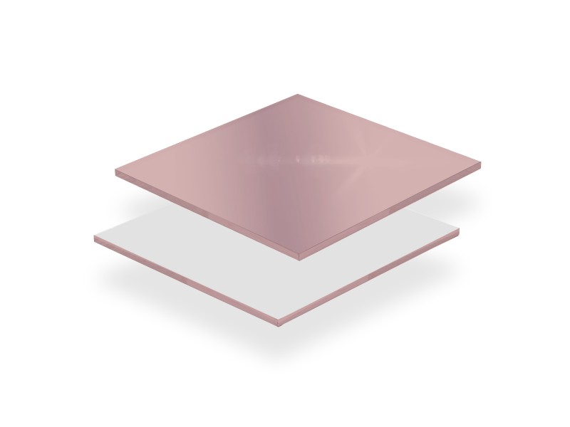 PLEKSI STEKLO, rožnato zlata (rosegold) (11109)  deb: 3 mm