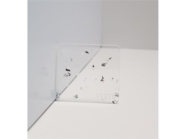 PLEKSIGLAS, srebrna flakes (11375), deb: 3 mm