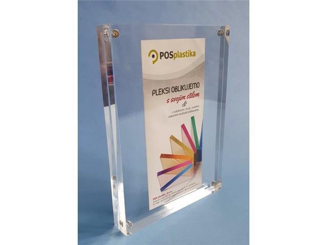 Acrylic freestanding frame with magnets