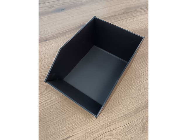 Box made of black matte plexiglass