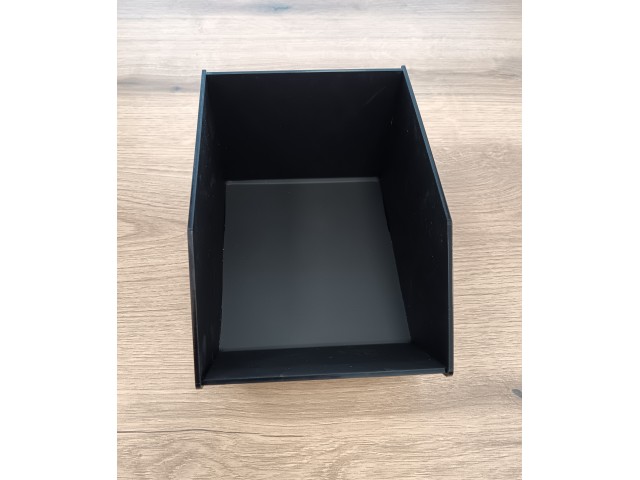 Box made of black matte plexiglass