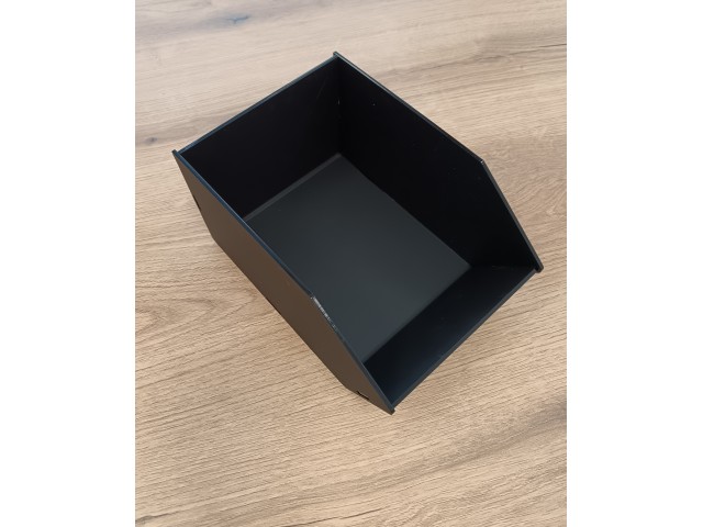 Box made of black matte plexiglass