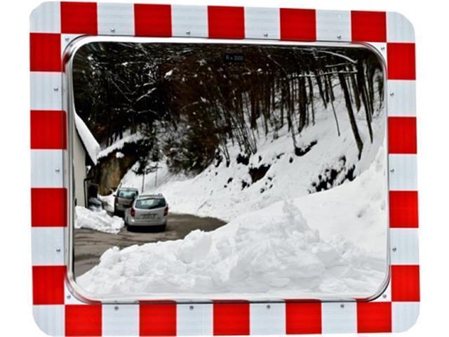 Prometno ogledalo POSplastika - pravokutno - INOX - sprječava rosu i led