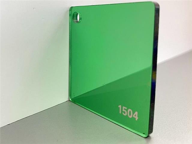 PLEKSI STEKLO, prosojno zelena 1504, deb: 3 mm