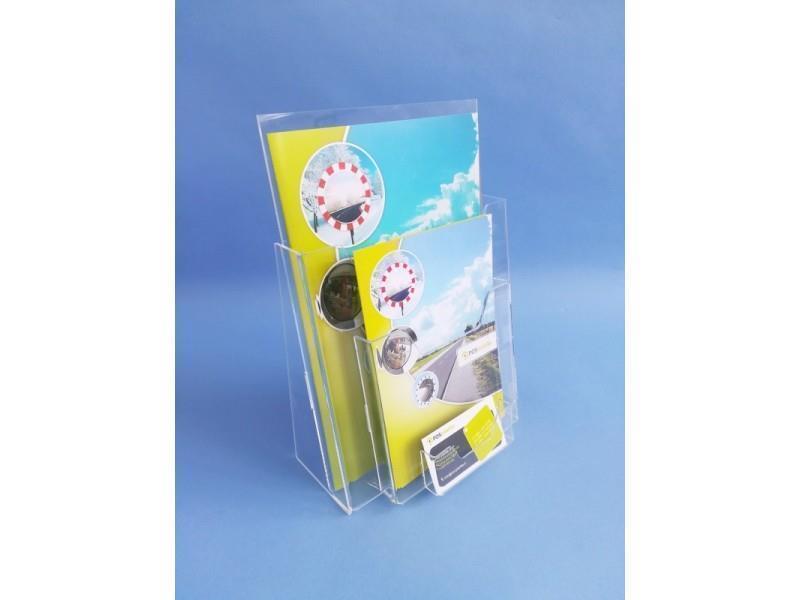 Desktop stand for brochures and business cards
