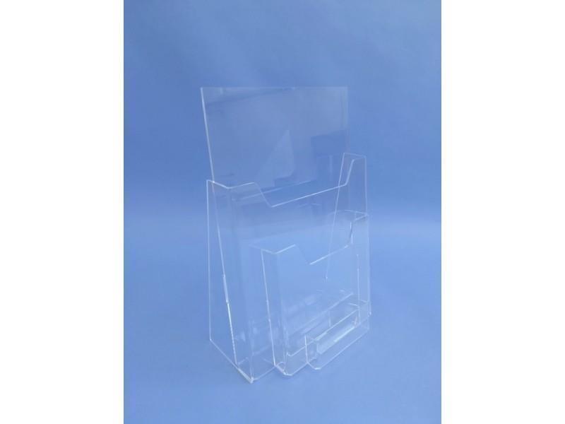 Desktop stand for brochures and business cards